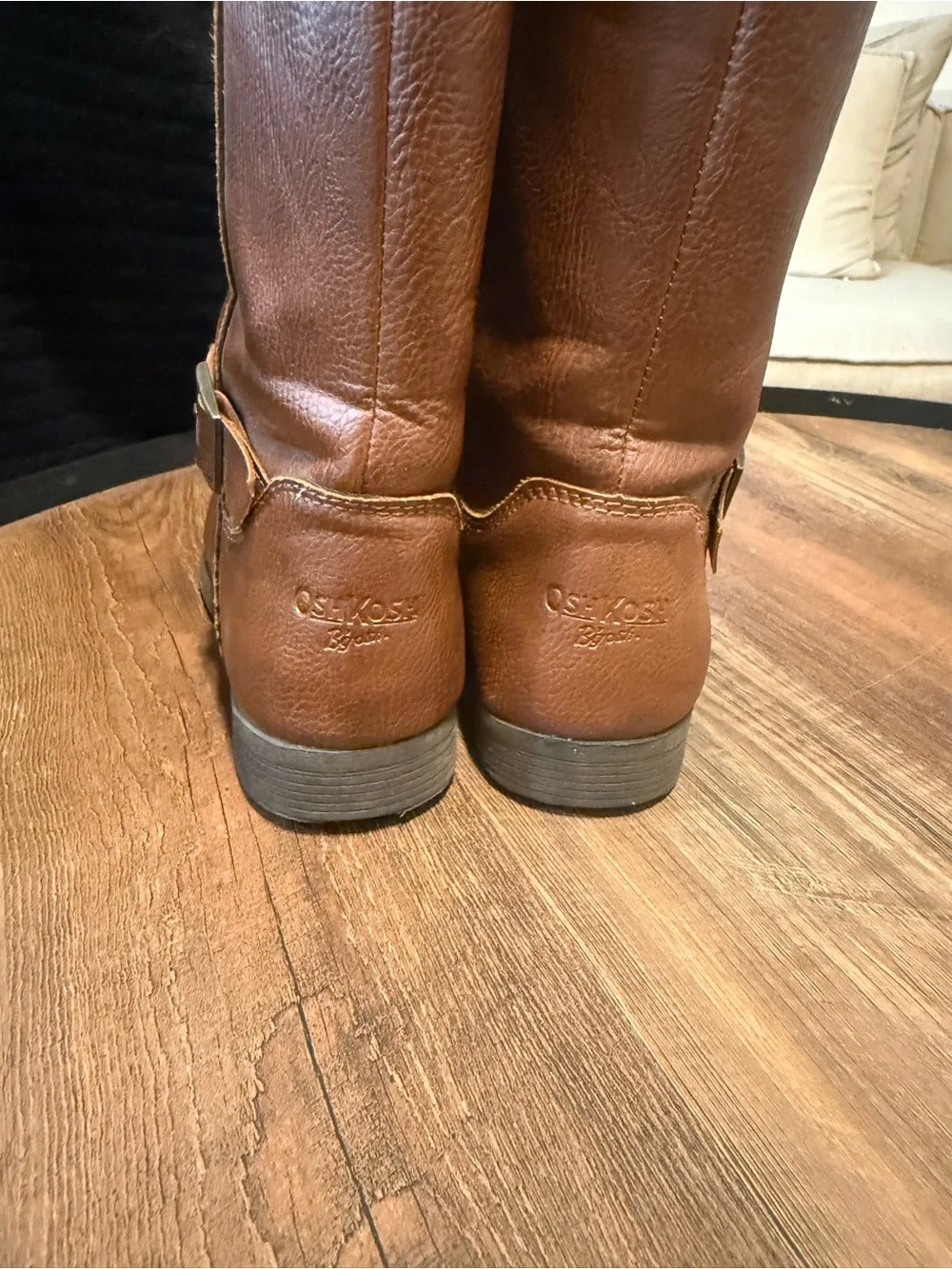 OshKosh B'gosh Brown Girls' Side Zip Boot with Buckle